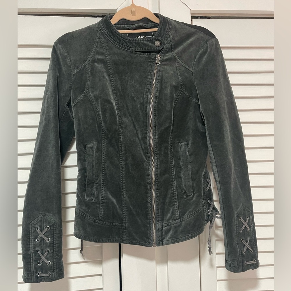 BNCI Grey Velvet Jacket, Small